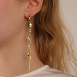 Серьги – конго с подвесками цепочками, хрустальные капли
Австрия, сердечки, палочки.
Покрытие металла золотое напыление.